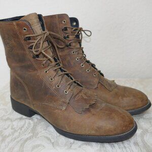 Ariat Heritage Lacer Leather Boots Men’s 13 EE Brown Western Work ATS Tech